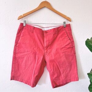 ROWM 9” Inseam Flat Front Cotton Spandex Chino Shorts Salmon Size 36